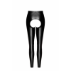 Легінси Noir Handmade F304 Taboo, XL, black, під латекс, відкриті сідниці та промежина