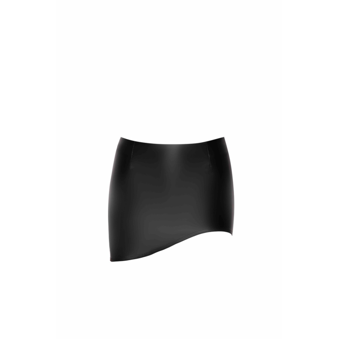 Спідниця Noir Handmade F305 Legacy, XL, black, міні, під латекс, асиметричний крій