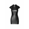 Сукня Noir Handmade F309 Fantasy, S, black, міні, під латекс, короткий рукав, шнурівка ззаду