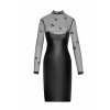 Сукня Noir Handmade F310 Sublime, XL, black, міді, мокрий ефект, верх — сітка, довгий рукав