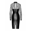 Сукня Noir Handmade F310 Sublime, XL, black, міді, мокрий ефект, верх — сітка, довгий рукав