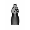 Сукня Noir Handmade F311 Eros, 3XL, black, міні, спідниця під латекс, — сітка, відкрита спина
