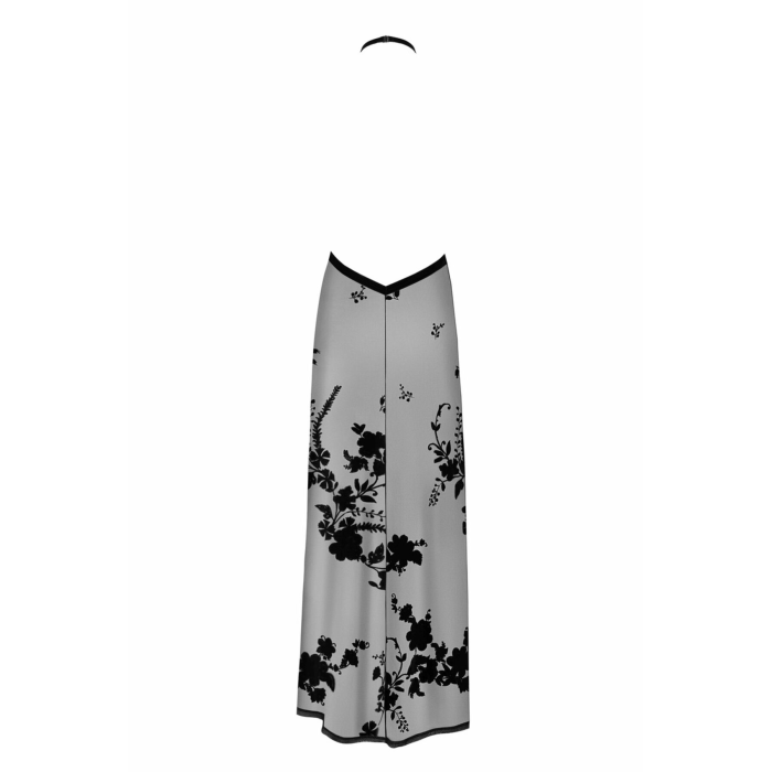 Сукня Noir Handmade F312 Divinity, 3XL, black, прозора, до підлоги, відкрита спина, розріз збоку
