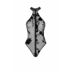 Боді Noir Handmade F314 Ego, L, black, сітка, халтер, високі вирізи, блискавка по всій довжині