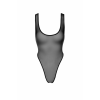 Боді Noir Handmade F322 Paparazzi, XXL, прозоре, низ стрінги, високі вирізи