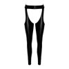 Легінси Noir Handmade F323 Rebel, XXL, black, під латекс, з відкритими стегнами та сідницями