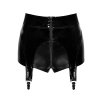 Шортики Noir Handmade F325 Glam, XL, black, вініл, висока талія, кріплення для панчіх, з доступом