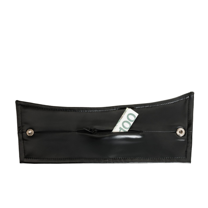Чоловічі браслети з потайним гаманцем Noir Handmade H075, пара, під латекс, потайна блискавка