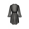 Пеньюар Passion AMBERLY PEIGNOIR black, XXL/XXXL, пояс у комплекті