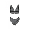 Комплект Passion AMBERLY SET black, XXL/XXXL, бралет і трусики бразиліана