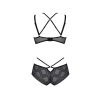 Комплект Passion DROSERA BIKINI black, S/M, бюстгальтер і трусики-кюлоти