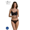 Комплект Passion DROSERA SET black, L/XL, сітка+мереживо, бюстьє та трусики танга