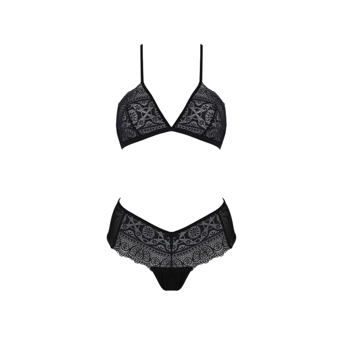 Комплект Passion KERRIA BIKINI black, XXL/XXXL, бралет і трусики-бікіні
