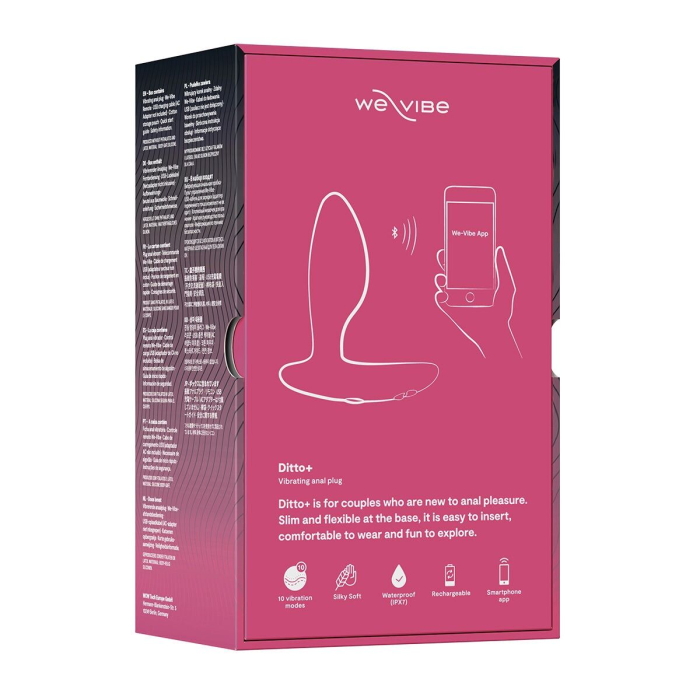 Анальна смарт-вібропробка We-Vibe Ditto+ Cosmic Pink, 10 режимів, пульт ДК