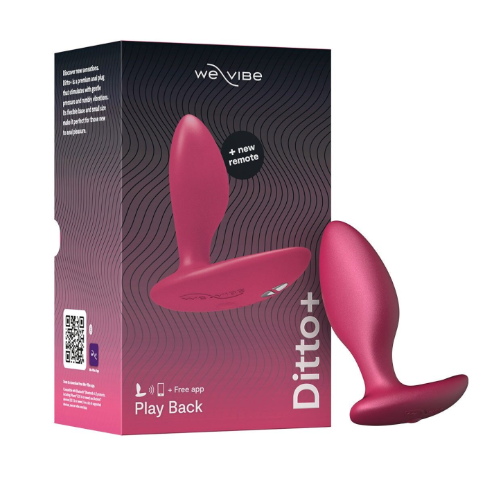 Анальна смарт-вібропробка We-Vibe Ditto+ Cosmic Pink, 10 режимів, пульт ДК