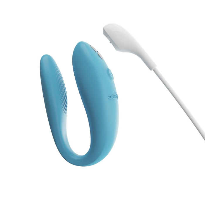 Смарт-вібратор для пар We-Vibe Sync GO Turquoise, тревел-кейс