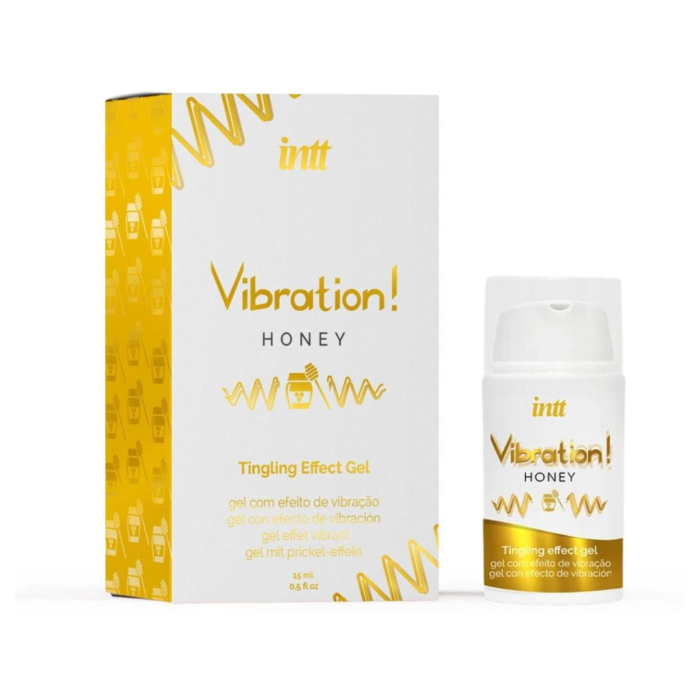 Рідкий вібратор Intt Vibration Honey (15 мл), густий гель, дуже смачний, діє до 30 хвилин