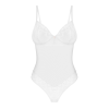 Боді Obsessive Alissium Teddy White, XS/S, ліф з м’якою чашкою, високі вирізи для ніг