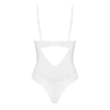 Боді Obsessive Alissium Teddy White, XL/2XL, ліф з м’якою чашкою, високі вирізи для ніг