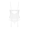 Корсет Obsessive Alissium corset&thong XL/2XL, гнучкі кісточки, відкрита спина, стрінги в комплекті