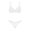 Комплект Obsessive Alissium 2-pcs set, XS/S, мереживо, ліф з м’якою чашкою, трусики танга