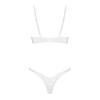 Комплект Obsessive Alissium 2-pcs set, XS/S, мереживо, ліф з м’якою чашкою, трусики танга