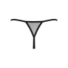 Трусики-стрінги Obsessive Novenes crotchless thong, XS/S, сітка, стрепи, прикраса зі стразами