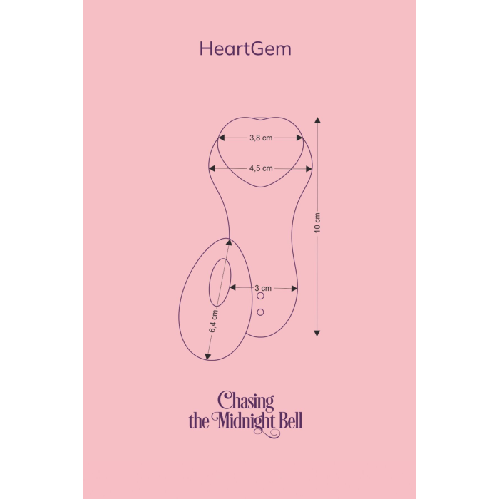 Вібратор у трусики FairyGasm HeartGem green, на магніті, пульт ДК