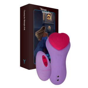 Вібратор у трусики FairyGasm HeartGem violet, на магніті, пульт ДК