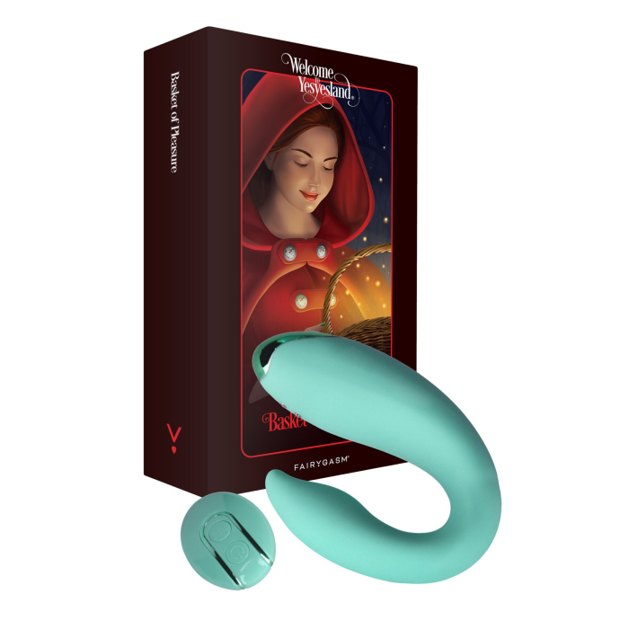 Вібратор для пар FairyGasm PleasureBerry green, зарядний кейс, пульт ДК