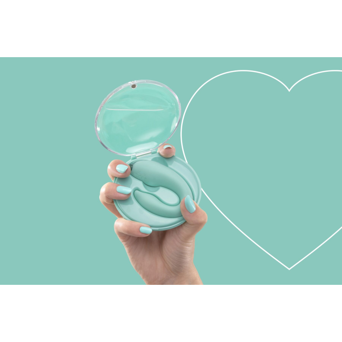 Вібратор для пар FairyGasm PleasureBerry green, зарядний кейс, пульт ДК