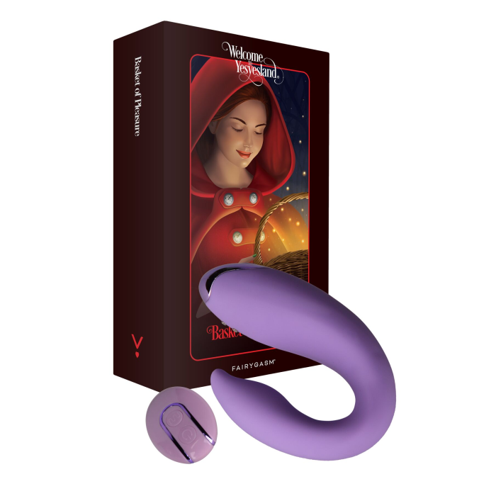 Вібратор для пар FairyGasm PleasureBerry violet, зарядний кейс, пульт ДК