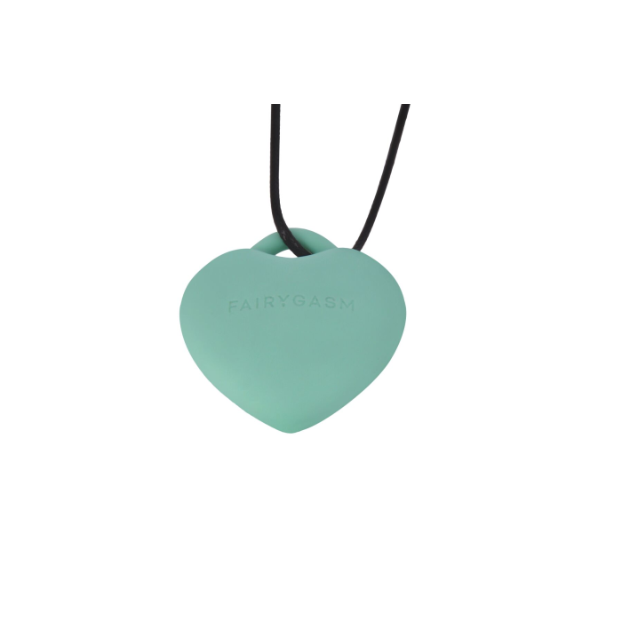 Мінівібратор «Сердечко» FairyGasm PleasureStone green, 9 режимів, на шнурку