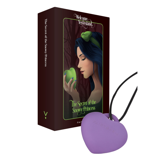 Мінівібратор «Сердечко» FairyGasm PleasureStone violet, 9 режимів, на шнурку
