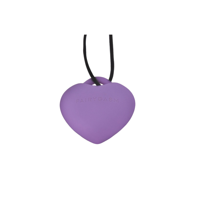 Мінівібратор «Сердечко» FairyGasm PleasureStone violet, 9 режимів, на шнурку