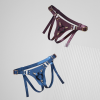 Трусики для страпона Strap-On-Me Harness Generous Aubergine, One Size, штучна шкіра, регульовані ремені, змінні кріплення для дилд