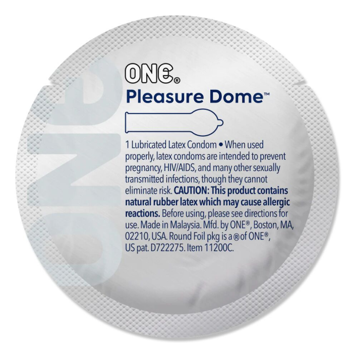Набір презервативів ONE Pleasure Dome, 100 шт, гладенькі, з розширеною головкою, паковання-тубус
