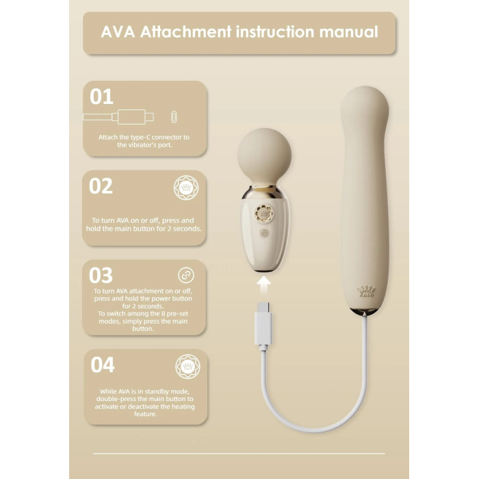 Пульсатор Zalo – AVA Attachment Sakura Pink для смарт-вібромасажера Zalo – AVA
