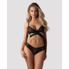 Комплект Obsessive Blomentis 2-pcs set, XS/S, мереживний, ліф із зав’язками на спині, трусики-сліпи
