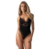 Тедді Obsessive Lobellis teddy, M/L, чорне, ліф з м’якою чашкою, відкрита спина, низ-стрінги