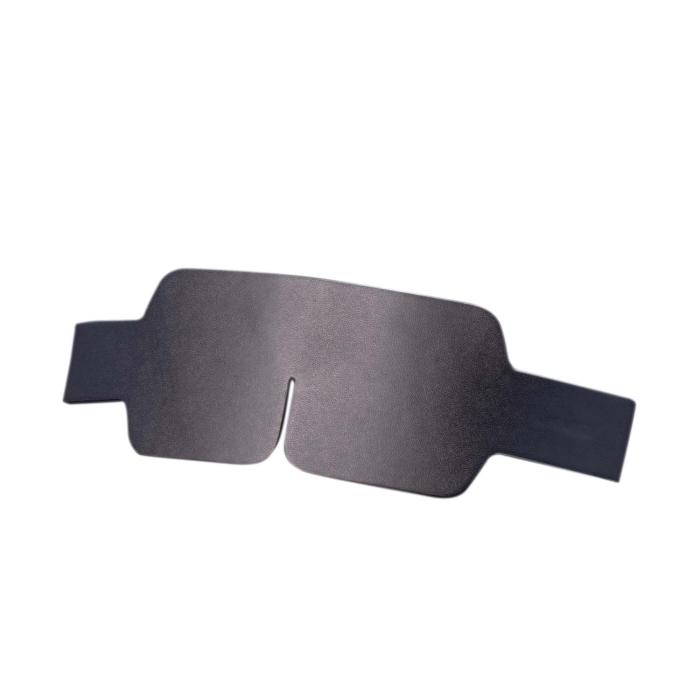 Маска на очі LOCKINK Blindfold Kit, чорна, натуральна шкіра, регульований обсяг