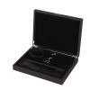 Маска на очі LOCKINK Blindfold Kit, чорна, натуральна шкіра, регульований обсяг