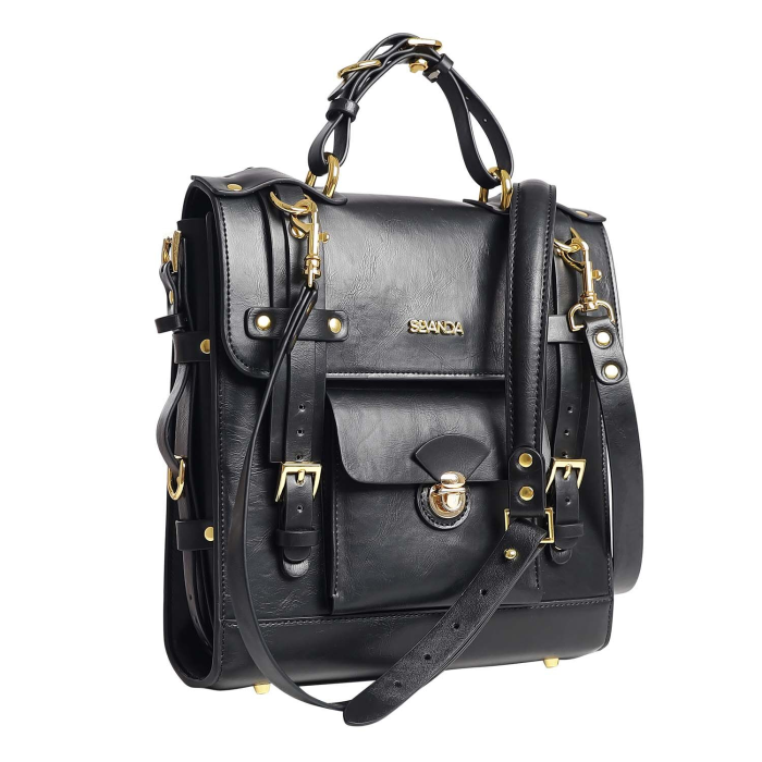 Сумка-трансформер для зберігання секс-іграшок LOCKINK Detachable JK Bag, чорна, ПВХ