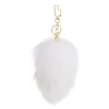 Металева анальна пробка — кролячий хвіст LOCKINK SEVANDA White Bunny-Tail Anal Rose-shape Plug