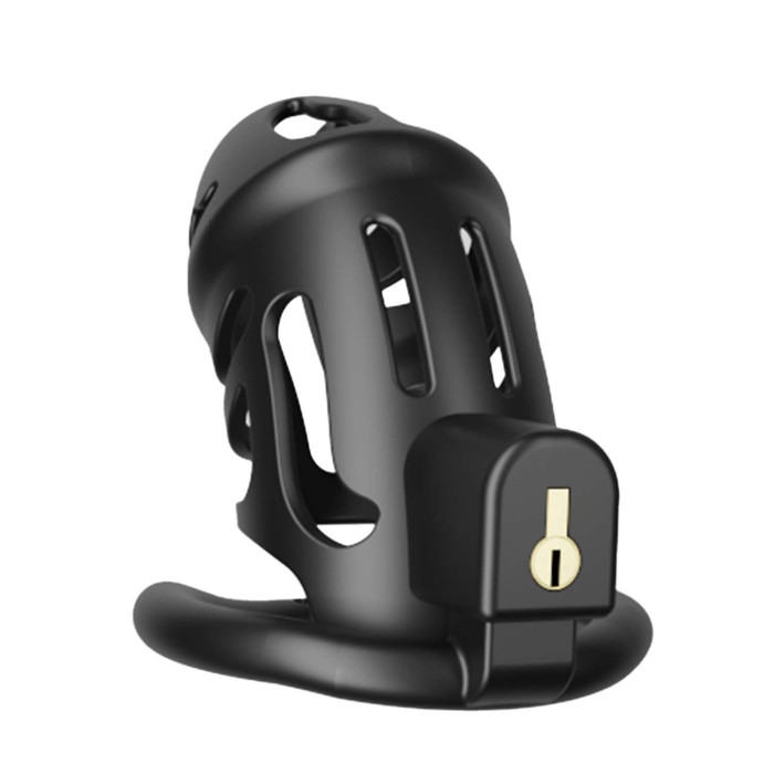 Клітка для пеніса LOCKINK SEVANDA Naja-Cobra Chastity Cage, чорна, 3 кільця різних розмірів