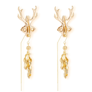Затискачі для сосків LOCKINK SEVANDA Stag Adjustable Nipple Clamps, золотисті, зі знімними підвісками