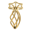 Металева анальна пробка LOCKINK SEVANDA Hollow Spiral Golden, S, золотиста, діаметр 2,6 см