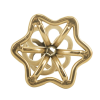 Металева анальна пробка LOCKINK SEVANDA Hollow Spiral Golden, M, золотиста, діаметр 3 см