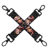 БДСМ-набір LOCKINK The Flowering Serpent Bondage Set, чорний, з малюнком у вигляді змій, 12 предметів