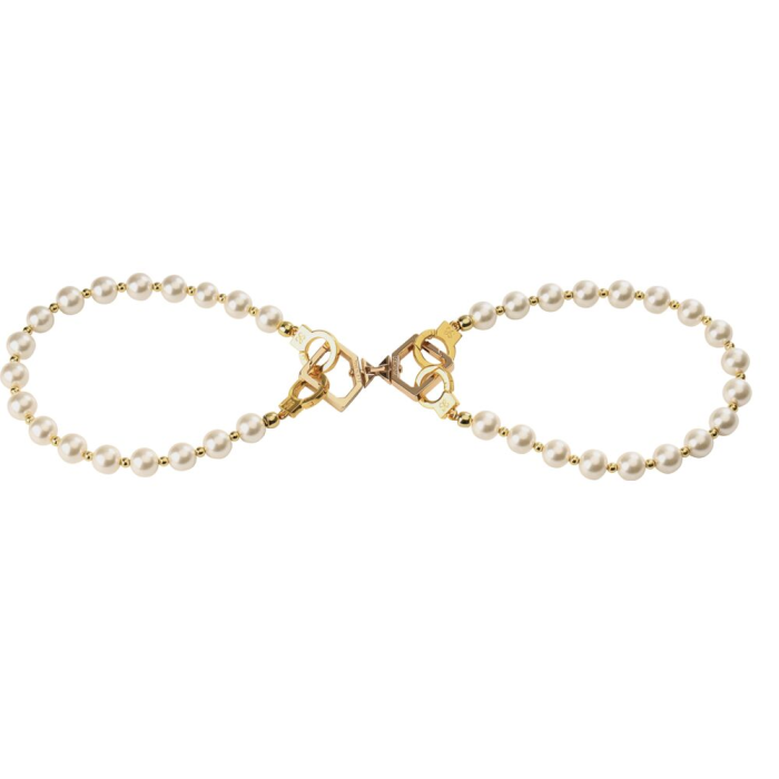 Перлинні наручники та поножі LOCKINK Pearl Handcuffs & Anklecuffs